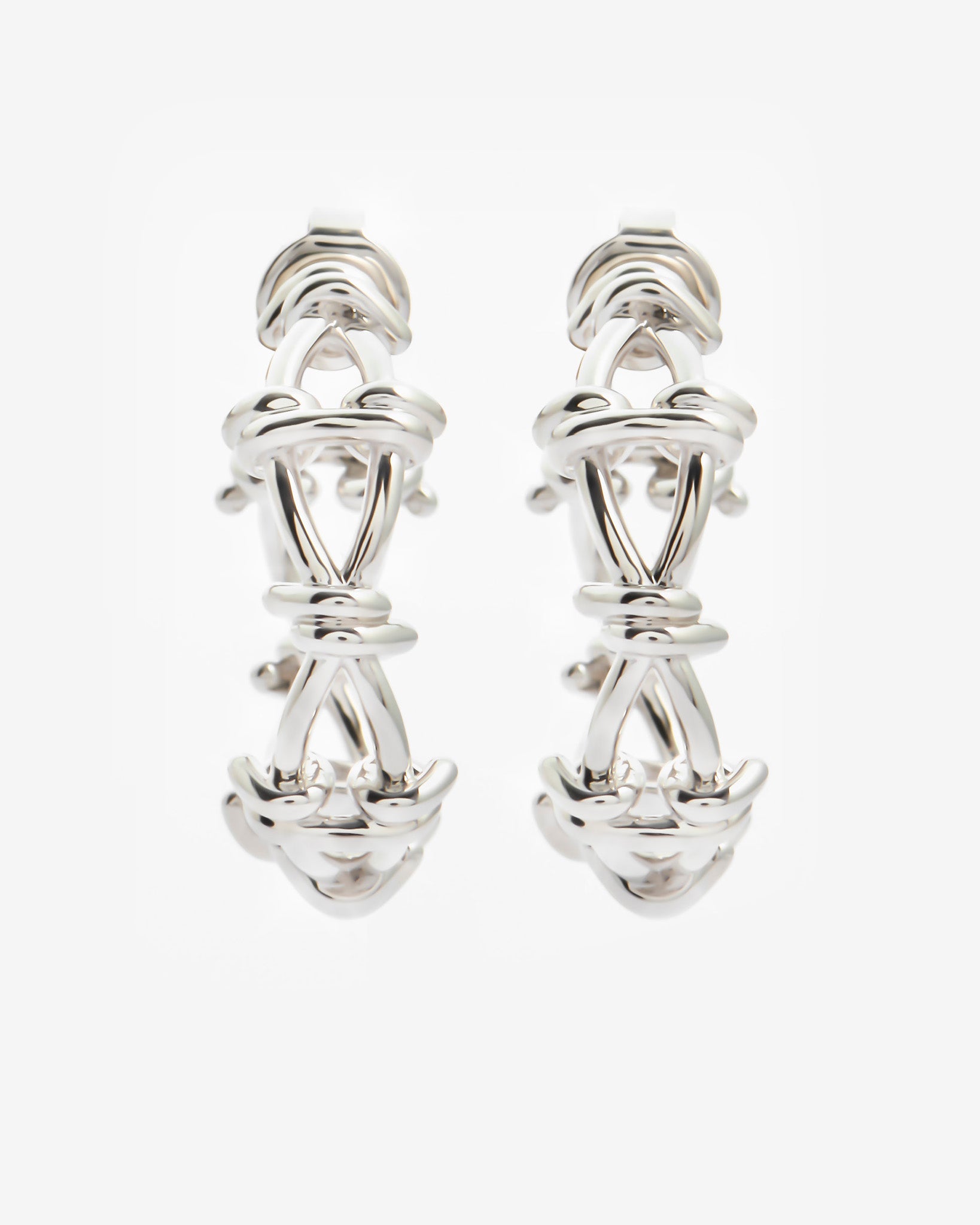 Barbed Wire Hoop Earrings